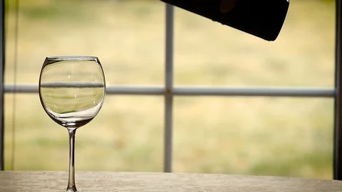 Pouring Wine in slow motion Stock Footage 87258713