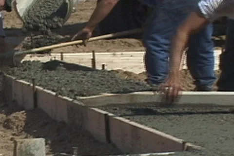 PouringFootings1 NS DV NTSC Stock Footage