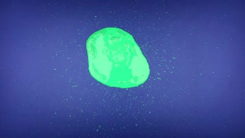 Pourring green paint on blue screen. 動画素材 221426451