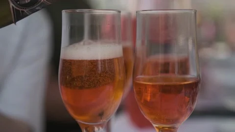 Pours an aperol cocktail Stock Footage 201021987
