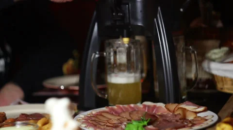 Pours beer Stock Footage 39292928