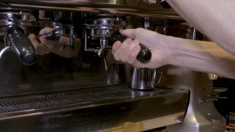 Pours coffee from coffee machines Stock-Footage 89666355