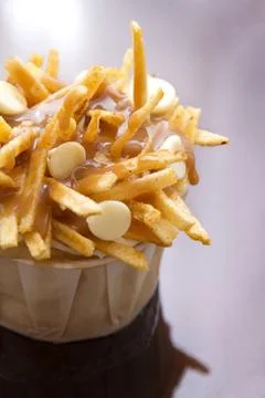 Poutine cupcake Stock Photos