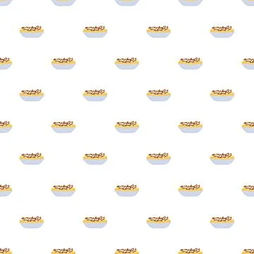 Poutine pattern creating a repeating food wallpaper Stock Illustration