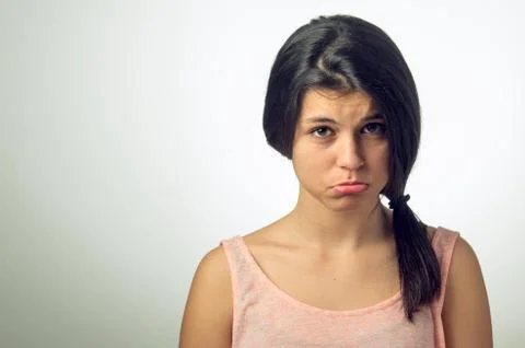 Pouting girl Stock Photos