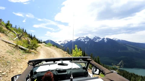 POV 4x4 motion drive rough dirt track Extreme Terrain Canada Stockbeeldmateriaal 42142504