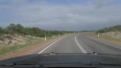 POV action camera shot on a typical country road in Australia. Stock Footage 289740082