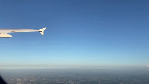 POV Airplane Window View Turning Left Over Munich Bavarian Land - Jul 10 2026 Stock Footage 339725088