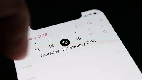 POV calendar app iPhone X Apple Computers Stock Footage 82906172