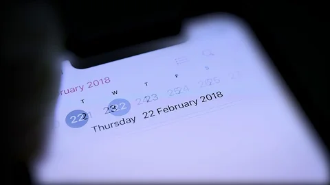 POV calendar app iPhone X Apple Computers Stock Footage 82906241