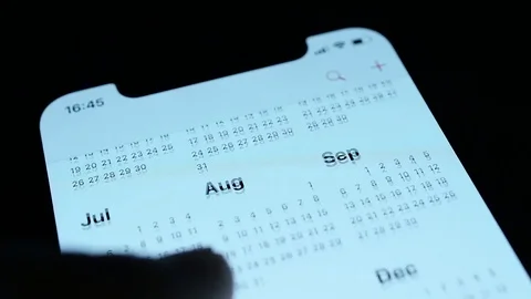 POV calendar app iPhone X Apple Computers Stock Footage 82906427