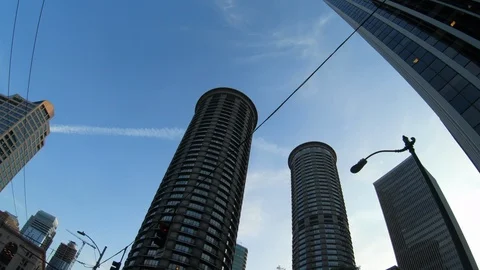 POV from car window driving through Seattle. Stock Footage 120214811