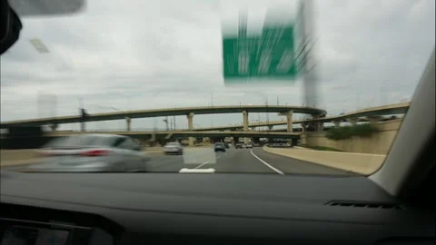 POV Car Windshield Time-Lapse Leaving Maitland, Florida Stock Footage 284777082