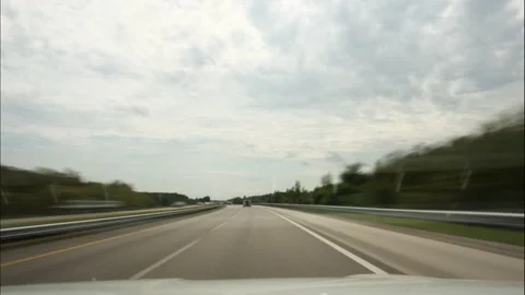 POV Car Windshield Time-Lapse on Florida Turnpike Heading Southeast Stock Footage 284777149