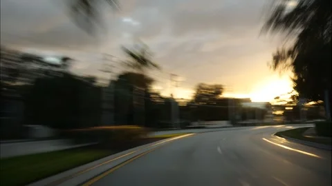 POV Car Windshield Time-Lapse on Glades Rd. to NW 13th St. in Boca Stock Footage 296196552