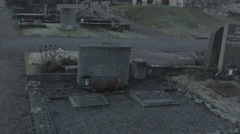 POV Cemetery Scare Stock Footage 33740604