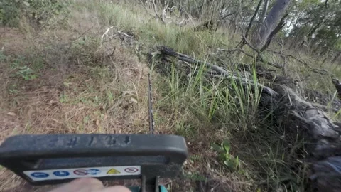 POV Chainsaw Carry 1 Stock Footage 342852447