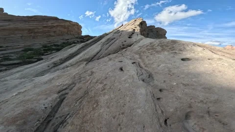 POV Climing Up Vasquez Rocks Video stock 235654653