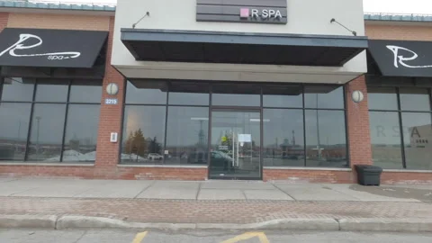 POV Closed retail stores during COVID 19 coronavirus pandemic lockdown 스톡 동영상 146456892