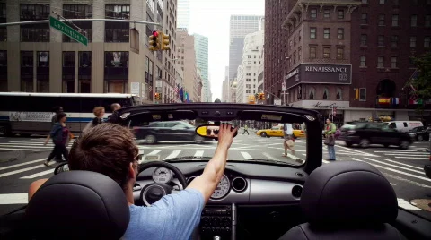 POV convertible driving Video stock 735681
