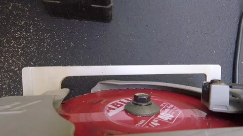 POV of Cutting to length Stock Footage 81714573