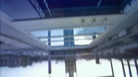 POV diver diving into pool Stock Footage 163172459