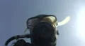 POV Diver entering the water from a boat HD Footage