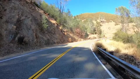 POV Drive On Small Highway Stock Footage 131114394