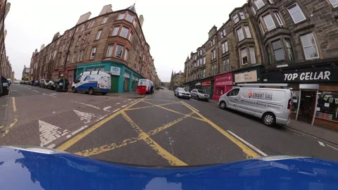 POV drive though Edinburgh  Stock Footage 137545970