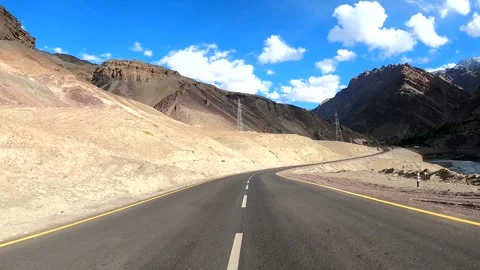 POV Drive Through Himalayan Mountains from Kargil to Leh, Ladakh Stock Footage 328825957