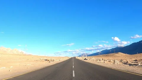 POV Drive Through Himalayan Mountains from Kargil to Leh, Ladakh Stock Footage 328826321