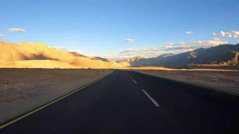 POV Drive Through Himalayan Mountains from Kargil to Leh, Ladakh Stock Footage 328826437