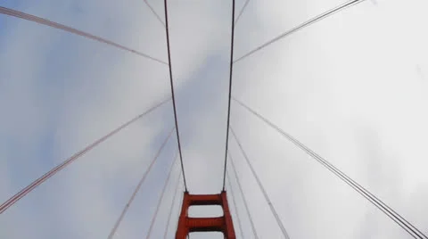 POV Driving Across the Golden Gate Bridge Daytime San Francisco Stock Footage