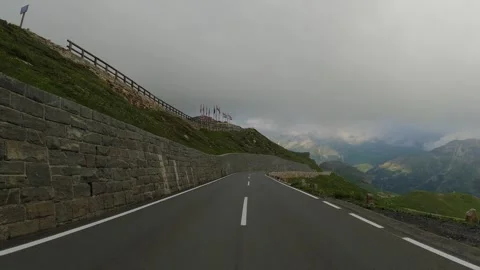 POV driving along the panoramic road from the Grossglockner pass Stock Footage 247615426