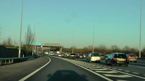 POV driving clip of London England M25 M... | Stock Video | Pond5