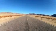 Pov Driving On Desert Highway, Usa Stock Footage
