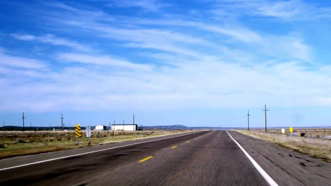 POV driving on an empty Interstate Stock Footage 151634696