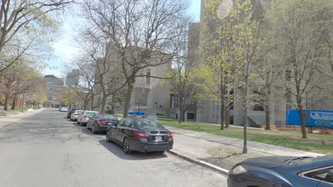 POV driving on empty Toronto city streets during COVID 19 pandemic lockdown 库存影片 153001647