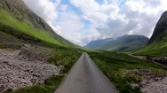 Pov Driving In Glen Etive Scottish Highland Landscape Stock Footage
