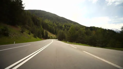 POV driving on highway Stock Footage 24581185