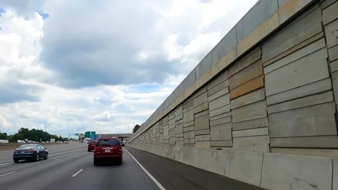 POV driving on interstate 75 to interstate 285 Stock Footage 142908833