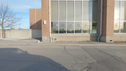 POV driving plate side view suburban areas near Toronto Canada Vídeo Stock 146348519
