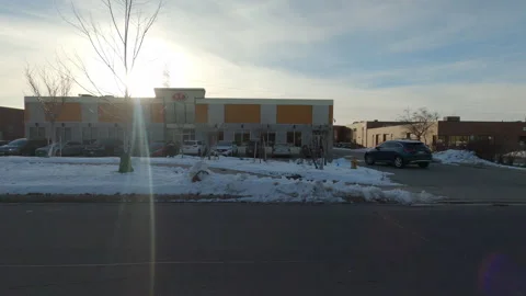 POV driving plate side view suburban areas near Toronto Canada 库存影片 146351088