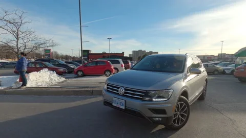POV driving plate side view suburban areas near Toronto Canada Video stock 146352580
