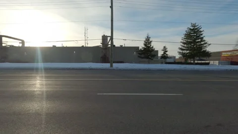 POV driving plate side view suburban areas near Toronto Canada Vídeo Stock 146354192