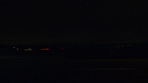 POV driving plate side view on dark city streets at night Stock Footage 149717460