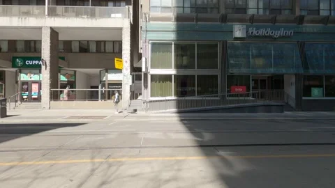 POV driving plate side view downtown Toronto city streets Stock Footage 150795503