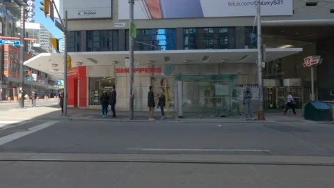 POV driving plate side view downtown Toronto city streets Видео 150795660