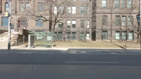 POV driving plate side view downtown Toronto city streets Видео 150796147