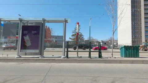 POV driving plate side view downtown Toronto city streets Stock Footage 150798671